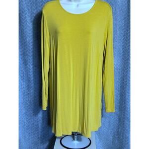 J. Jill Wearever Collection Long Sleeve Tunic L Pleated back Flowy Loose Fit